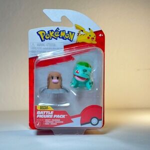 Pokemon Battle Figure Pack Diglett &‎ Bulbasaur Jazwares New